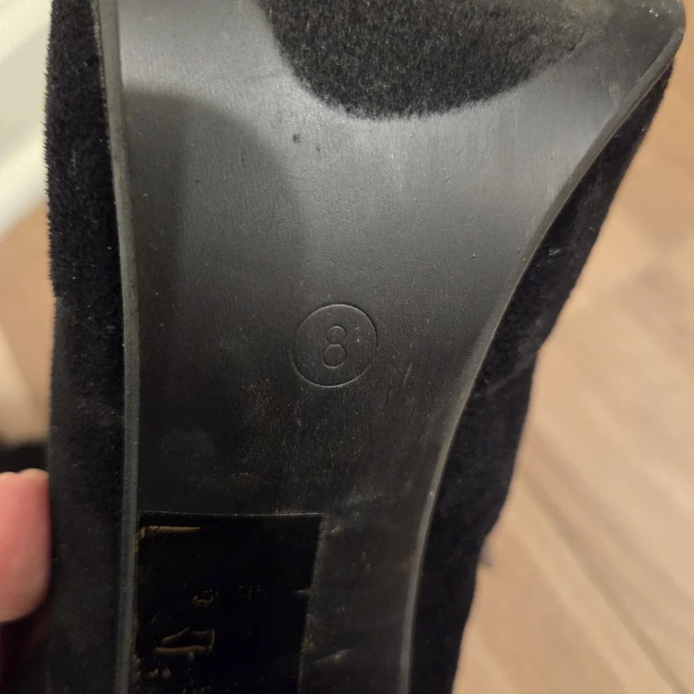 Jacobies Black Over-the-Knee Faux Suede Boots Size 8
